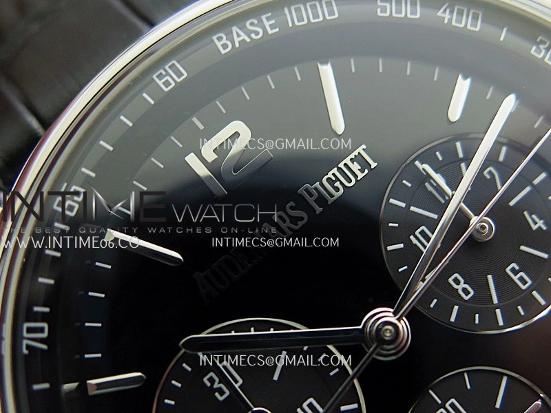 Code 11.59 Chrono 26393 SS APSF 1:1 Best Edition Black Dial On Black Leather Strap Super Clone SA4401